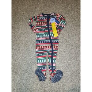 NWT RuggedButts Zipper Romper Bamboo size 18-24m Fair Isle Friends